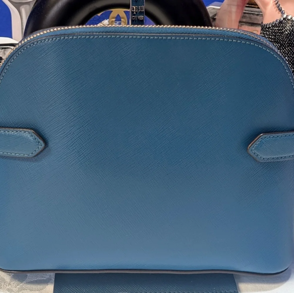 Kate Spade Staci Dark Turquoise Blue Leather Dome Crossbody Bag - NEW!